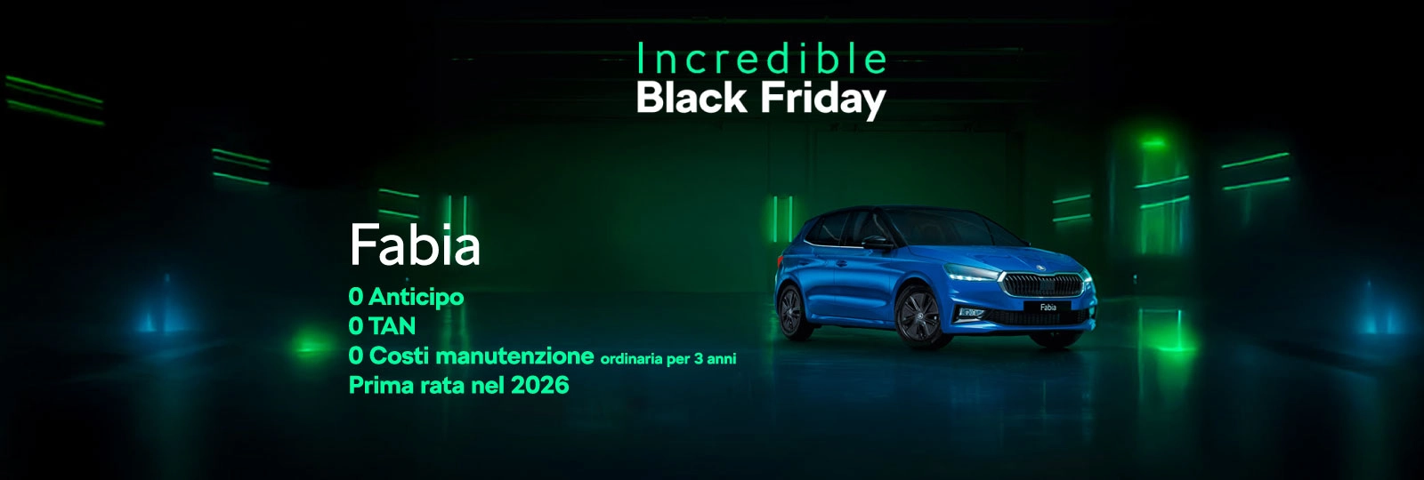 Promozione Škoda Fabia da 129€ al mese