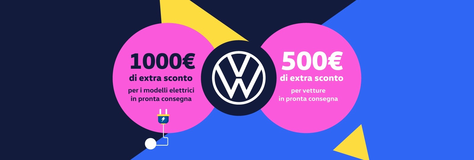 Extra Vantaggi Volkswagen: fino a 1.000€ sui modelli elettrici e 500€ sulla gamma completa