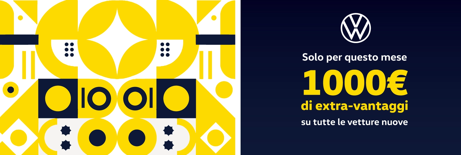 1000€ di Extra Vantaggi su tutta la gamma Volkswagen
