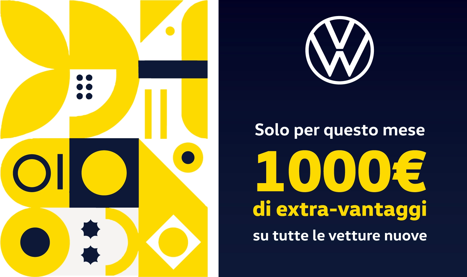 1000€ di Extra Vantaggi su tutta la gamma Volkswagen